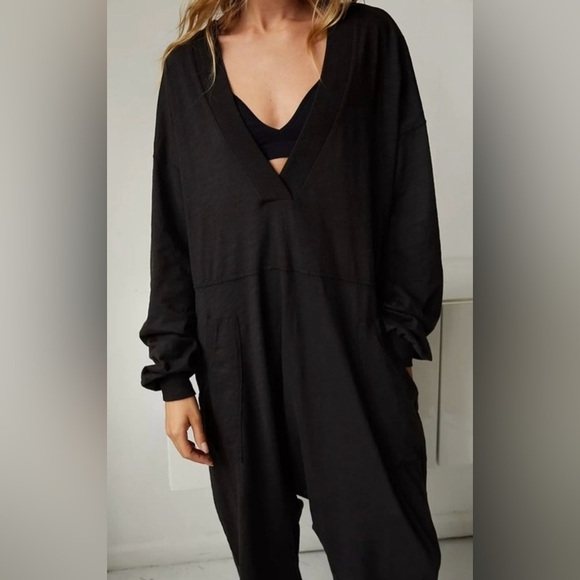 NWOT Free People Intimately S Just Because Onesie in Black New Romper Jumpsuit - Picture 3 of 7